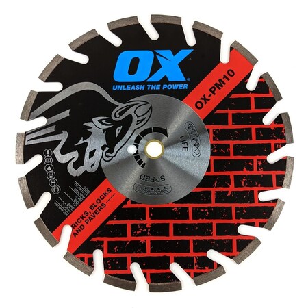 Ox Tools Pro Masonry Brick Diamond Blade | Diameter: 20" / 508mm | Bore: 1" / 25mm OX-PM10-20